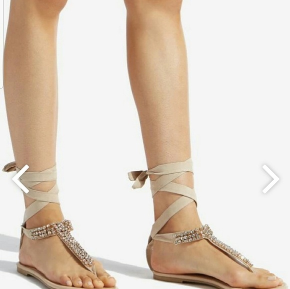 Brand new, never worn wrap sandals! - Picture 2 of 3